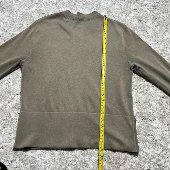 Eileen Fisher Women’s Taupe Zip-Up Sweater Petite PM - Picture 4 of 5